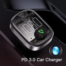 Load image into Gallery viewer, 3.0 Car USB Charger USB Car Phone Charger Fast Charge With FM Transmitter Bluetooth Car Kit LED MP3 Player
