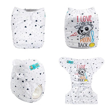 Load image into Gallery viewer, Most Popular Digital Position Baby Cloth Diaper with Microfiber Insert In Modern Printed Design For Baby Boys and Baby Girls KIds

