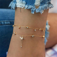 将图片加载到图库查看器，Luxury Bohemian Star Shell Ankle Bracelet Foot Jewelry Brecelet Simple Shell Anklets for Women Summer Style
