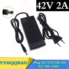 Load image into Gallery viewer, 36V 2A battery charger Output 42V 2A Charger Input 100-240 VAC Lithium Li-ion Li-poly Charger For 10Series 36V Battery
