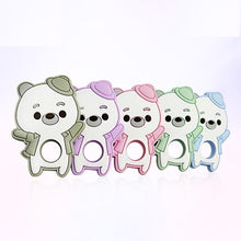 将图片加载到图库查看器，Silicone Bear Baby Teethers Silicone Beads Baby Pacifier Clips Teething Toys Clip Nipple Clasps For Baby Boys And Girls
