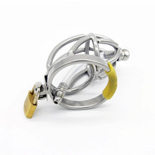 Load image into Gallery viewer, Stainless Steel Male Chastity Device with Catheter,Cock Cage,Chastity Belt,Penis Ring,Virginity Lock,Adult Game,Cock Ring A143
