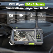 Load image into Gallery viewer, TESLONG NTS500 5.0" LCD Screen 5.5mm Dual Lens Endoscope Camera HD 1080P Digital Videoscope Pipe Car Inspection Borescope 32GB
