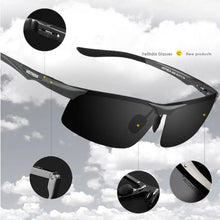 Load image into Gallery viewer, VEITHDIA Aluminum Magnesium Men's Polarized VU400 Sun Glasses Night Vision Mirror Male Eyewear Sunglasses Goggle Oculos  6502

