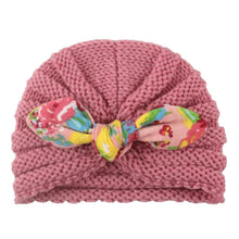 将图片加载到图库查看器，New  Handmade Cotton Girl Hat Autumn Winter Baby Boy Girl Hat Colorful Bow Elastic Cute Baby Turban In Elegant Design
