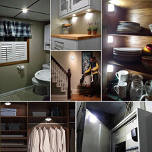 将图片加载到图库查看器，STEVVEX Wireless LED Pair Lamps with Motion sensor night lights lamp bedroom water closet Cabinet Corridor  Stairwell  Entrance battery lights
