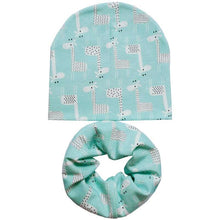 将图片加载到图库查看器，Modern Cartoon Cotton Baby Hat Winter Baby Girls Hat Newborn Boys Hats Kids Cap Scarf Set Children Beanies For Kids With Scarf
