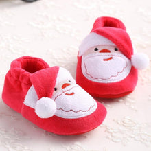 将图片加载到图库查看器，Unisex Baby Shoes Baby Boys Girls Winter Warm Santa Claus First Walkers Cute Christmas Baby Boots
