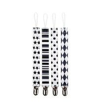 将图片加载到图库查看器，4PCS/SET Infant Pacifier Clips Holder Clip Nursing Teether Clip Nipple Holder Baby Pacifier Clip Soother Holder for Pacifier for Kids and Baby
