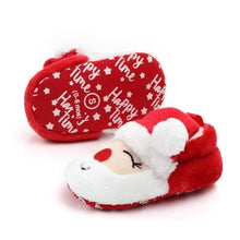 将图片加载到图库查看器，Unisex Baby Shoes Baby Boys Girls Winter Warm Santa Claus First Walkers Cute Christmas Baby Boots
