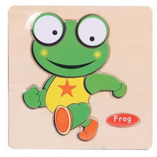 将图片加载到图库查看器，Baby Toys Wooden 3D Puzzle Cartoon Animal Intelligence Kids Educational Brain Teaser Children Tangram Shapes Learning

