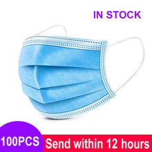 Load image into Gallery viewer, 3-Layer Disposable Mouth Mask – Anti-Dust Face Mask with Ear Loops
