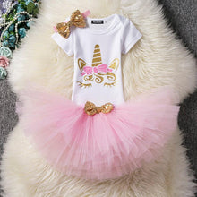 Load image into Gallery viewer, Modern Unicorn Baby Kids 1st year Girls Dress For Birthday Party Outfits Infant Princess Girls Clothes 12 Months Kids
