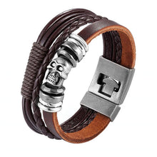 将图片加载到图库查看器，Trendy Modern Jewelry Leather Bracelet Men Braided Multilayer Anchor Bracelets Ladies Rope Chain for Male Jewelry Classic Style
