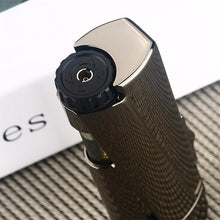 将图片加载到图库查看器，NEW Modern Luxury Grinding Wheel Three Torch Turbo Lighters For Cigarettes Accessories Cigar Smoking Lighters New Metal Design
