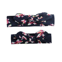 Load image into Gallery viewer, Mother &amp; Baby Headband for Girl Bow Hairband Floral Elastic Hair Bands Parent-Child Turban Hair Accessories Bow For Mother and daughter
