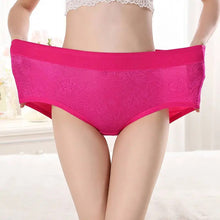 Load image into Gallery viewer, New Arrival Sexy Briefs Lady Soft Lace Printing Bamboo Fiber Plus Size 6XL Women's Underwear  Woman Mother Panties
