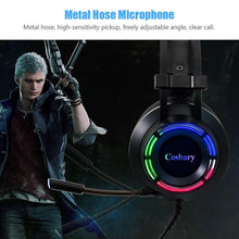 Load image into Gallery viewer, Gaming Headset Headphones with Microphone for PC Computer for Game One Professional Gamer Earphone Surround Sound RGB Light
