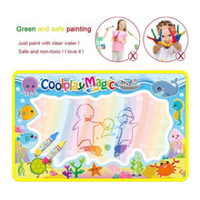 Load image into Gallery viewer, Magic Water Painting Drawing Mat &amp; 2 Pens Doodle Board Coloring Books for Kids Children Educational Toys
