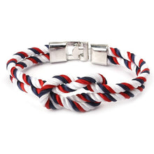 Load image into Gallery viewer, Modern Elegant Multi-Layer Concentric New Knot Braided Nylon Rope Men Anchor Amazing Bracelet Charm Couple Bracelets For Women Navy Jewelry Friendship
