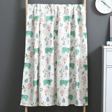 Load image into Gallery viewer, Muslin 100% Cotton Baby Swaddles Soft Newborn Blankets Bath Gauze Infant Wrap Sleep sack Stroller .
