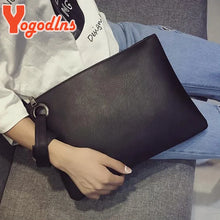将图片加载到图库查看器，Yogodlns Fashion solid women's clutch bag leather women envelope bag clutch evening bag female Clutches Handbag free shipping
