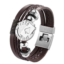 将图片加载到图库查看器，Trendy Modern Jewelry Leather Bracelet Men Braided Multilayer Anchor Bracelets Ladies Rope Chain for Male Jewelry Classic Style
