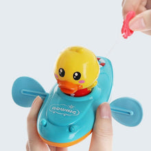 Load image into Gallery viewer, Cartoon Baby Bath Toys Animal Pull Duck Classic Baby Water toy Infant Early Education Bathroom Beach Swiming Toy For Kids
