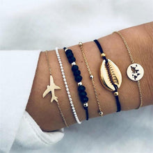Load image into Gallery viewer, Boho Rose Map Bracelets &amp; Bangles for Women Bohemian Round  Charm Bracelet Set Fashion Multilayer Accessories Luxury Jewelry
