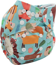 将图片加载到图库查看器，Modrn Printed Baby Pocket Cloth Diaper Nappy Reusable Adjustable Washable Nappies For Baby Boys and Baby Girls In Elegant Style
