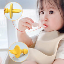 Load image into Gallery viewer, Big Baby Feeding Unique Spoon And Fork Set  Soft Silicone Feeding  Flatware  Safe Training Spoon For Baby Girls And Boys
