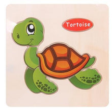 将图片加载到图库查看器，Baby Toys Wooden 3D Puzzle Cartoon Animal Intelligence Kids Educational Brain Teaser Children Tangram Shapes Learning
