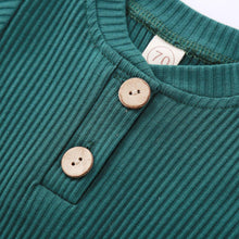 Load image into Gallery viewer, Infant Newborn Baby  Spring Autumn Ribbed Solid Clothes Sets Long Sleeve Bodysuits , Elastic Pants 2PCs

