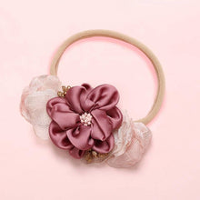 将图片加载到图库查看器，Modern Fashion Floral Headband Newborn Baby Elastic Hairbands Pearl Fresh Style Bow Knot For Girls
