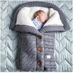 将图片加载到图库查看器，Newborn Infant Baby Knit sleep bag Stroller envelope Blanket Winter Warm Swaddle Wrap Sleeping Bags
