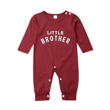 Load image into Gallery viewer, Newborn Infant Baby Girls Boy Top Romper Jumpsuit Bodysuit Comfy Outfits With Text Little Brother For Boys
