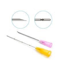 Load image into Gallery viewer, 50pcs Blunt-tip Cannula for filler injection 14G 18G 20G 21G 22G 23G 25G27G30G uric acid facial filling nose slight blunt needle
