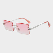 Load image into Gallery viewer, Fashion Rimless  Women Trendy Small Rectangle Sunglasses With High Quality metal frame And UV400 Protection
