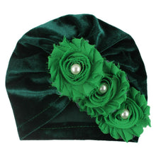Load image into Gallery viewer, Handmade Baby Accessories Newborn Kids Baby Boy Girl Indian Turban Twist Knot Beanie Hat Pearl Flower Style
