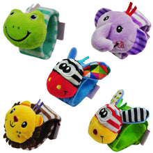 将图片加载到图库查看器，Cute Wristband Rattles For Baby Kids Rattle Toys Soft Educational Toys For Kids Baby Girls &amp; Boys Perfect Baby Gift
