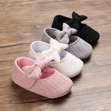 将图片加载到图库查看器，Baby Girls First Walkers Bow Knot Solid Soft Shoe Footwear For Baby Girl Breathable Shoes
