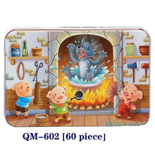 将图片加载到图库查看器，New 60 Pieces Wooden Puzzle Kids Toy Cartoon Animal Wooden Puzzles Child Early Educational Learning Toys for Christmas Gift
