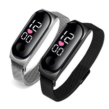 将图片加载到图库查看器，STEVVEX Men's Business Electronic Watch Simple Luxury Steel Belt Folding Buckle Sports Digital Watch For Men and woman
