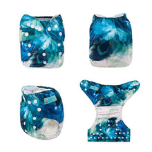 将图片加载到图库查看器，ModernLuxury Printed Baby Cloth Diaper Reusable Cloth Nappy Snap Adjustable Pocket Diaper Nappies For Baby Kids
