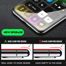 Load image into Gallery viewer, 20D Full Cover Tempered Glass For iPhone 11 12 13 mini Pro X XR XS Max Screen Protector For iPhone 6 7 8 Plus SE Protective Film HD Clear Easy Installation Frame 9H Hardness Bubble Free Anti-Scratch &amp; Anti-Fingerprint
