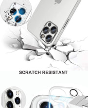 Load image into Gallery viewer, 4Pcs Camera Lens Glass Protector on For iPhone 11 12 13 14 Pro Max Tempered Glass For iPhone 14 Plus 12 13 Mini Camera Protector Ultra Thin Transparent Camera Lens Cover
