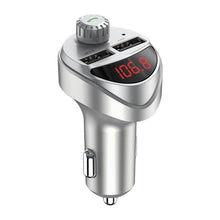 Load image into Gallery viewer, Black Car Charger FM Transmitter Bluetooth Car Audio MP3 Player TF Card Car Kit 3.4A Dual USB Car Phone Charger

