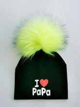 将图片加载到图库查看器，Newborn Cotton Hats Baby Pom Pom Childre Infant Hats For BabY Boys and Girls Wth Printed "I love mama " and " Design
