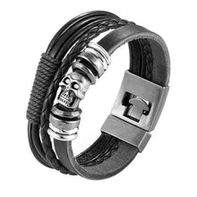 将图片加载到图库查看器，Trendy Modern Jewelry Leather Bracelet Men Braided Multilayer Anchor Bracelets Ladies Rope Chain for Male Jewelry Classic Style
