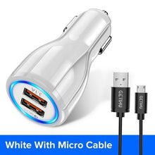 Load image into Gallery viewer, Car LED 18W 3.1A Charger Dual USB Fast Charging QC Phone Charger Adapter Cars Gadgets
